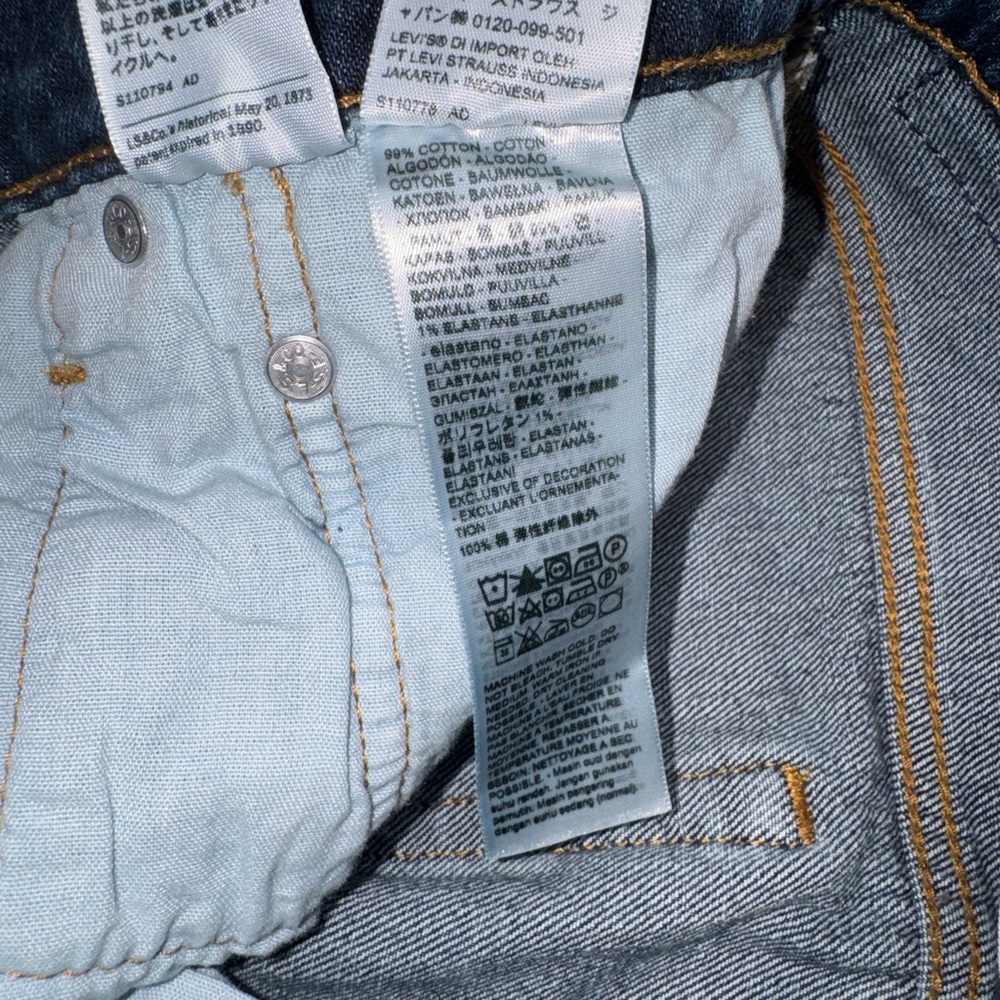 Levi's Dark Blue 501 Cutoff Denim Shorts - Picture 5 of 7